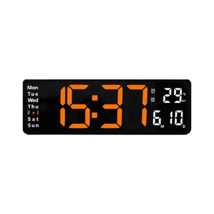 Digital Wall Clock Mounted Remote Control